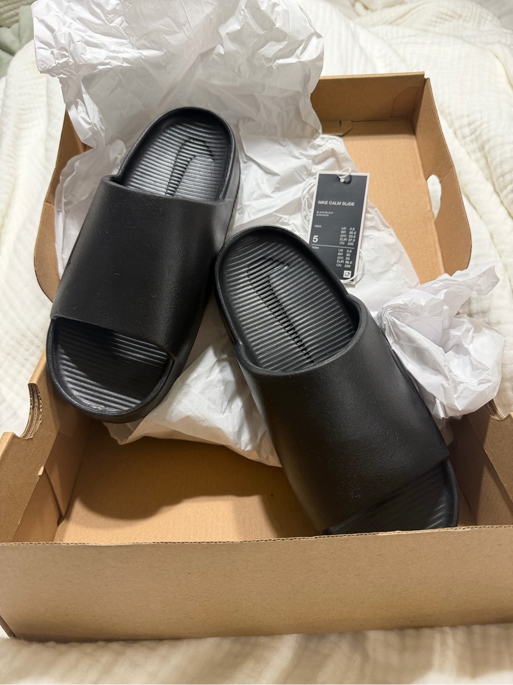 🖤 Nike Calm Slides – Black/Black – Brand New in Box